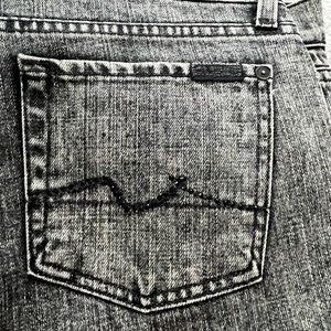 7 for all mankind gray with black crystal